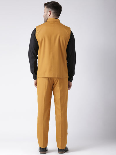 Hangup Men's Formal Solid 2pc Basket Trouser