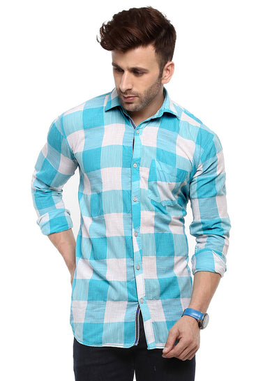 Hangup Men's Casual Checkered Shirt