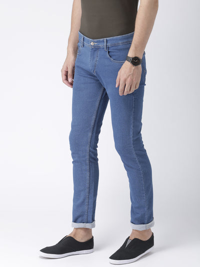Hangup Men's Solid Denim Casual Jeans
