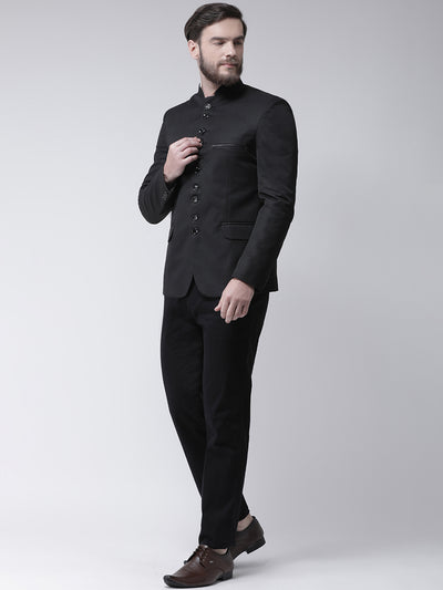 Hangup Men Partywear Black Blazer