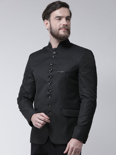 Hangup Men Partywear Black Blazer