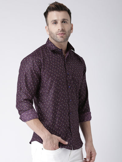 Hangup Men's Casual Printed Cotton Viscose Shirt