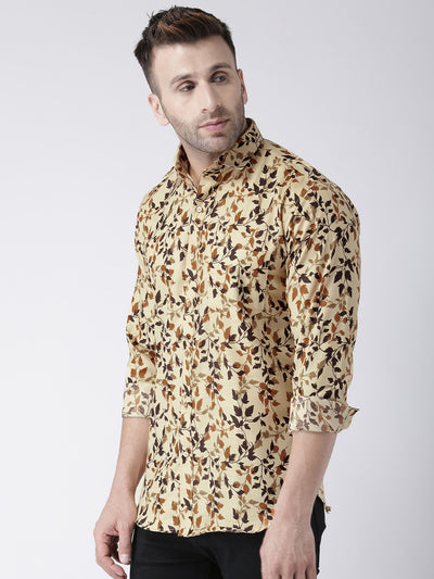 Hangup Men's Casual Printed Cotton Viscose Shirt