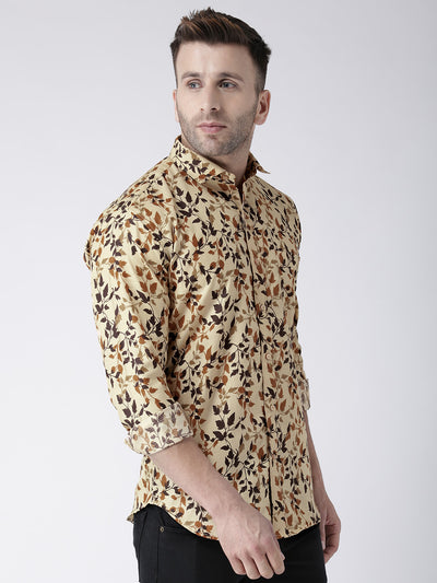 Hangup Men's Casual Printed Cotton Viscose Shirt