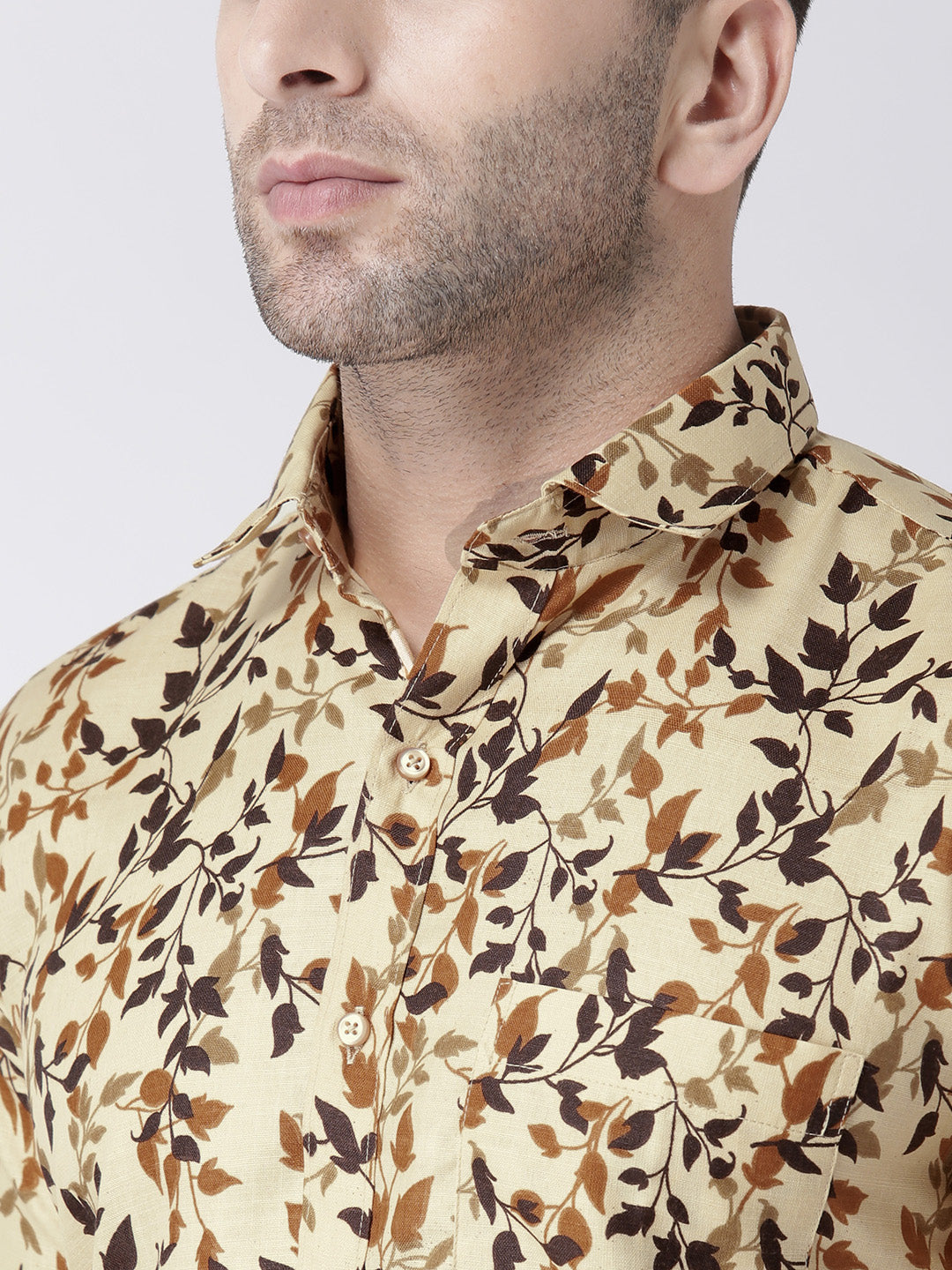 Hangup Men's Casual Printed Cotton Viscose Shirt