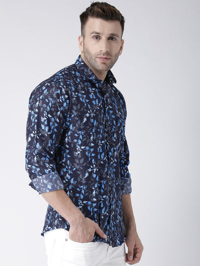 Hangup Men's Casual Printed Cotton Viscose Shirt