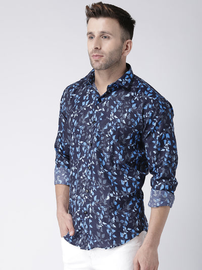 Hangup Men's Casual Printed Cotton Viscose Shirt