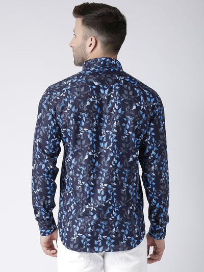 Hangup Men's Casual Printed Cotton Viscose Shirt