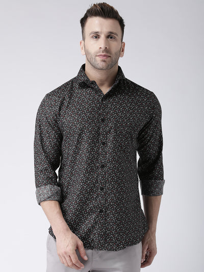 Hangup Men's Casual Printed Cotton Viscose Shirt