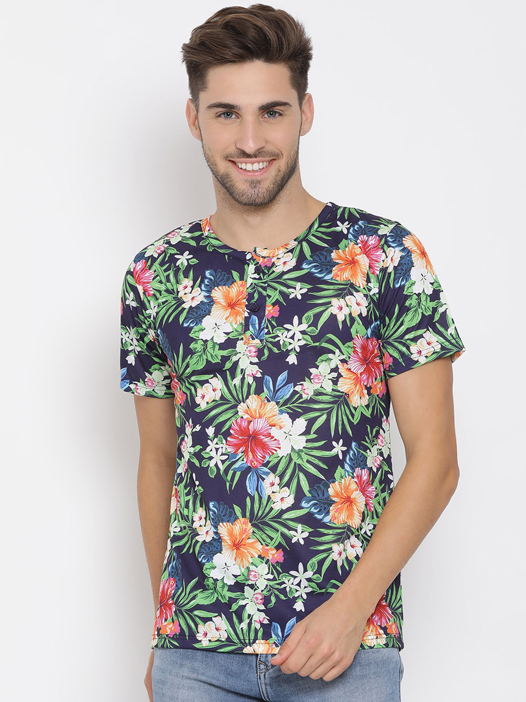 Hangup Men Printed Cotton Casual T shirt