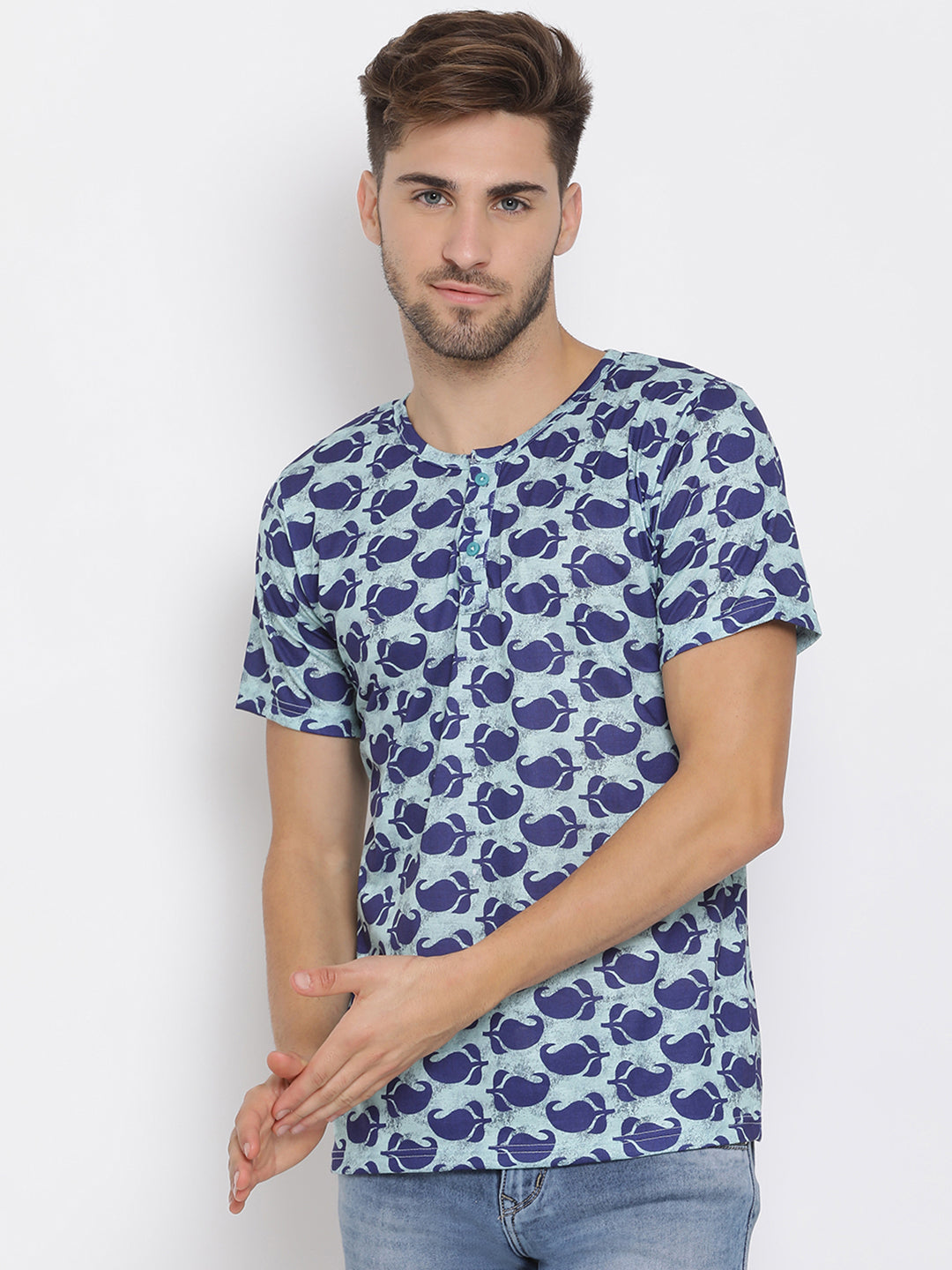 Hangup Men Printed Cotton Casual T shirt