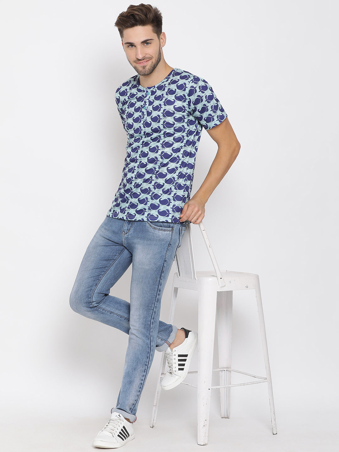 Hangup Men Printed Cotton Casual T shirt