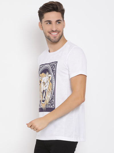 Hangup Men Printed Cotton Casual T shirt