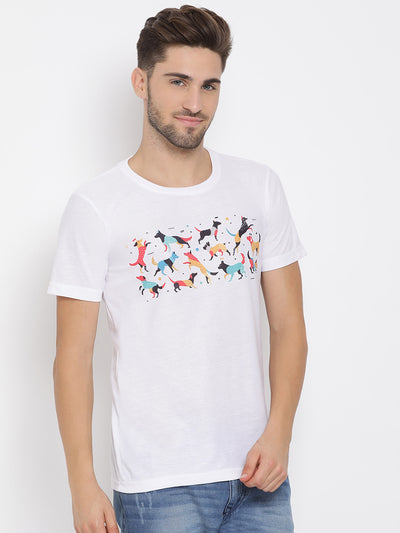 Hangup Men Printed Cotton Casual T shirt