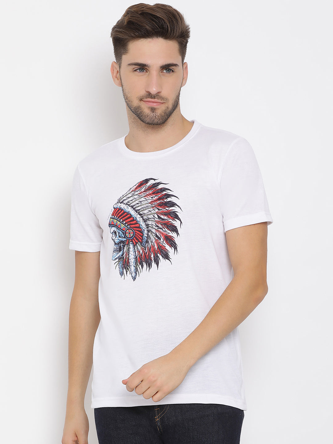 Hangup Men Printed Cotton Casual T shirt