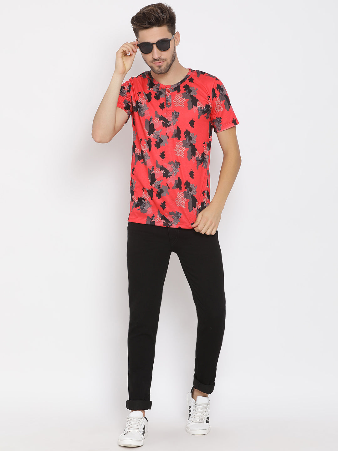 Hangup Men Printed Cotton Casual T shirt