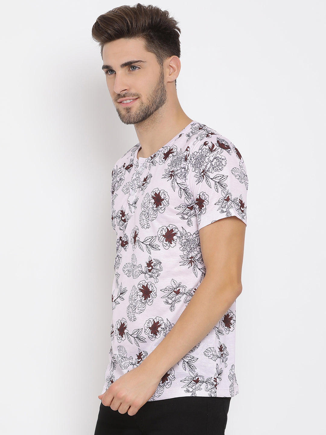 Hangup Men Printed Cotton Casual T shirt