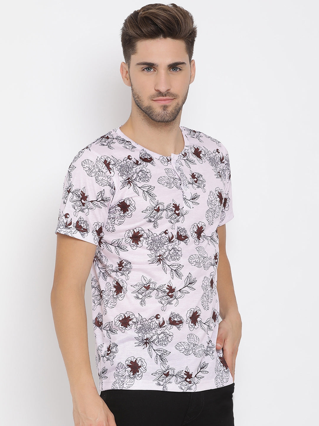 Hangup Men Printed Cotton Casual T shirt