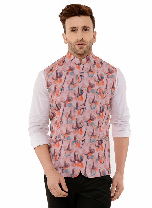 Hangup Men's Party Printed WaistCoat