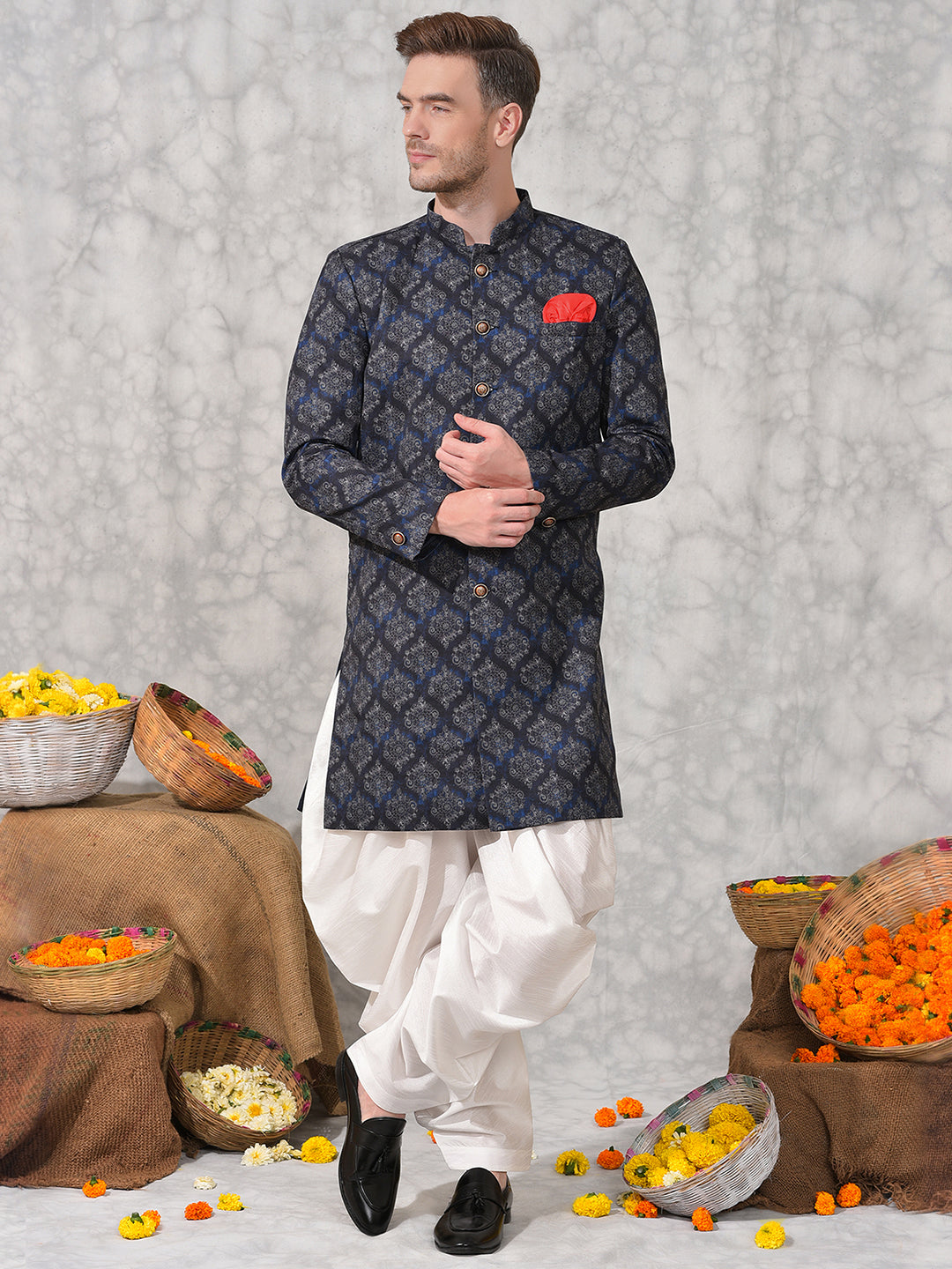 Hangup Men's Ethnic Sherwani with Salwar Set