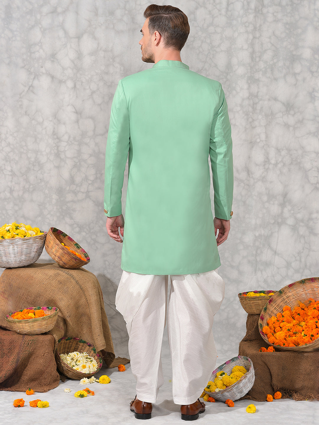 Hangup Men's Ethnic Sherwani with Salwar Set