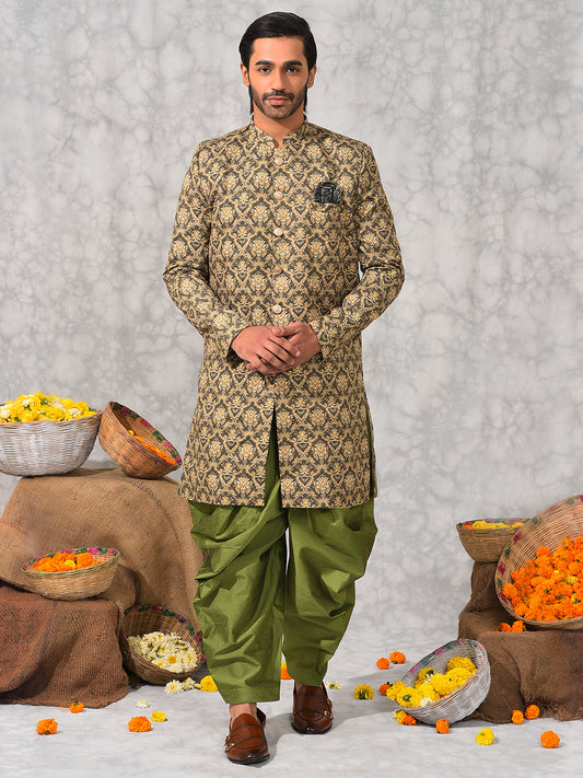 Hangup Men's Ethnic Sherwani with Salwar Set