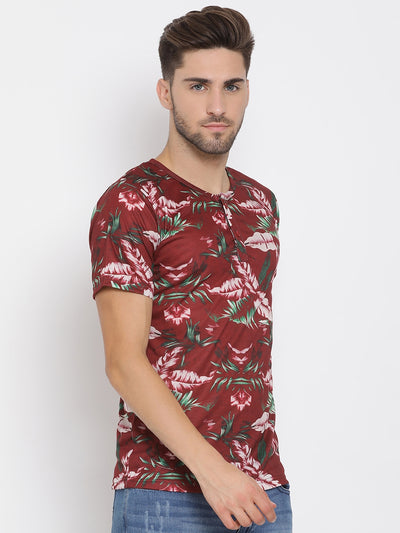 Hangup Men Printed Cotton Casual T shirt