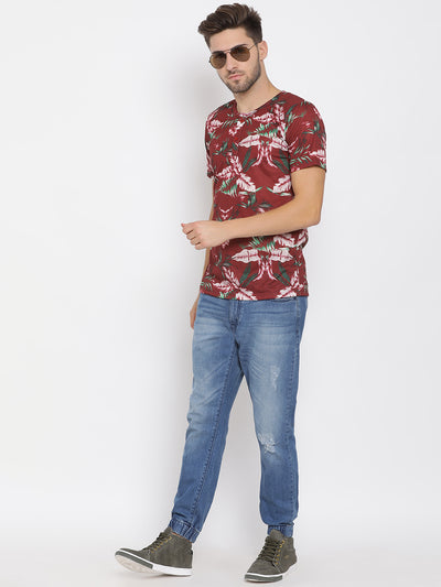 Hangup Men Printed Cotton Casual T shirt