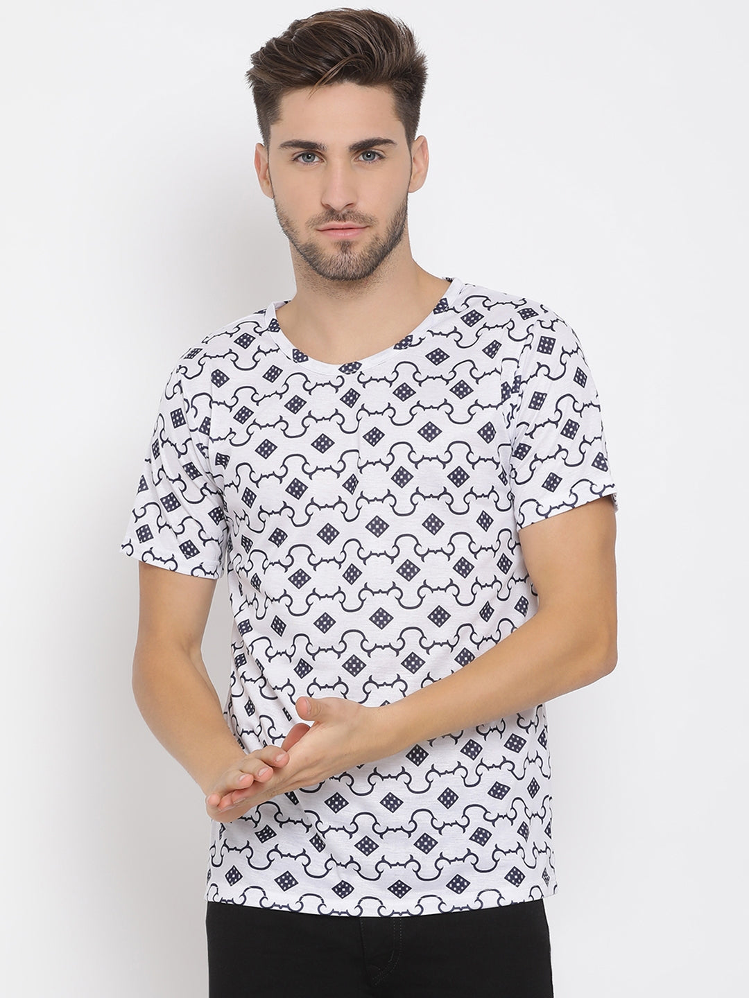 Hangup Men Printed Cotton Casual T shirt