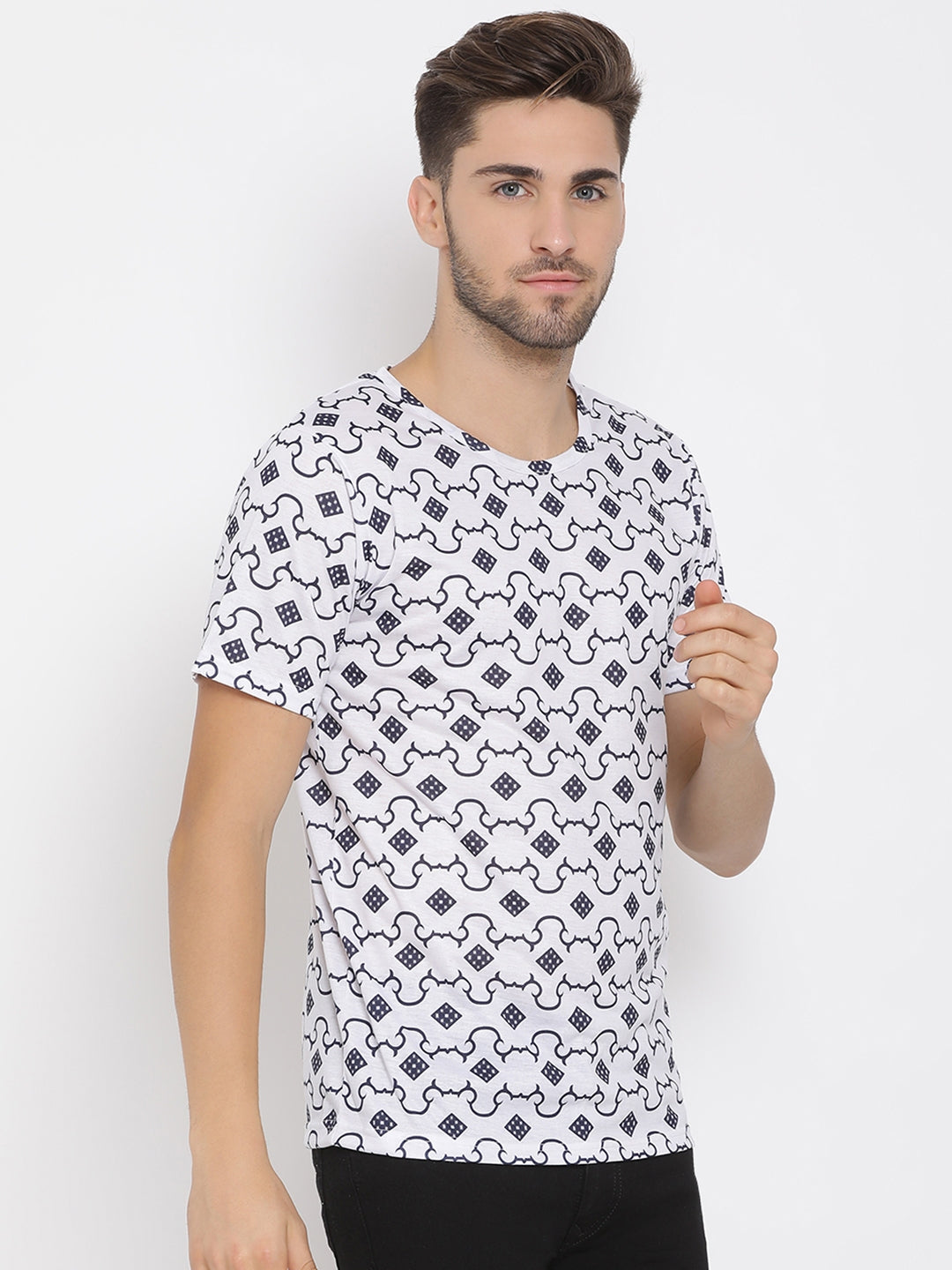 Hangup Men Printed Cotton Casual T shirt