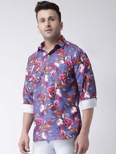 Hangup Men Casual Printed Cotton Blend Shirt