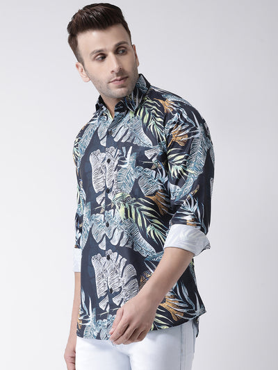 Hangup Men Casual Printed Cotton Blend Shirt