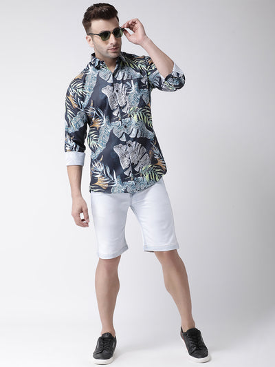 Hangup Men Casual Printed Cotton Blend Shirt