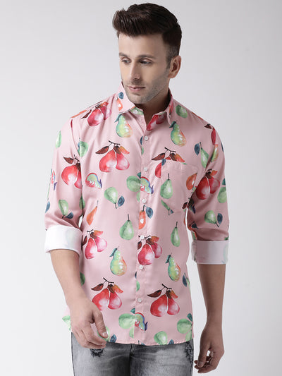 Hangup Men Casual Printed Cotton Blend Shirt