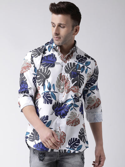 Hangup Men Casual Printed Cotton Blend Shirt