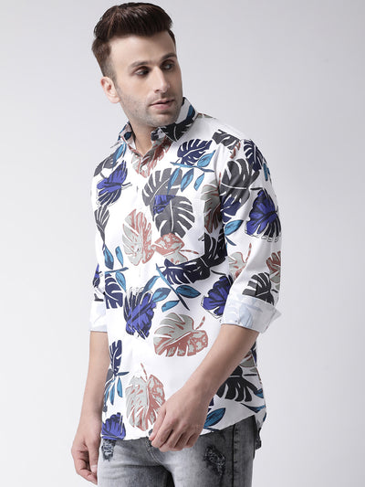 Hangup Men Casual Printed Cotton Blend Shirt