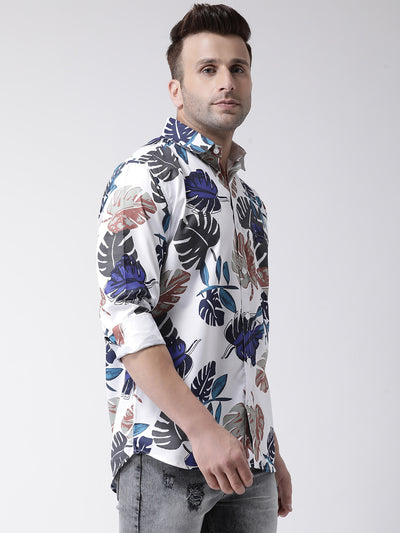 Hangup Men Casual Printed Cotton Blend Shirt