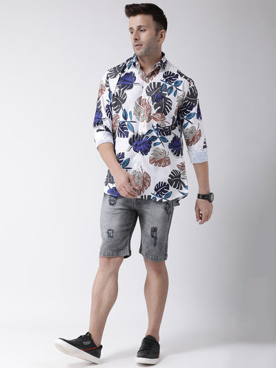 Hangup Men Casual Printed Cotton Blend Shirt