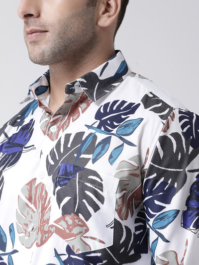 Hangup Men Casual Printed Cotton Blend Shirt