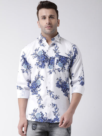 Hangup Men Casual Printed Cotton Blend Shirt