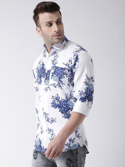 Hangup Men Casual Printed Cotton Blend Shirt