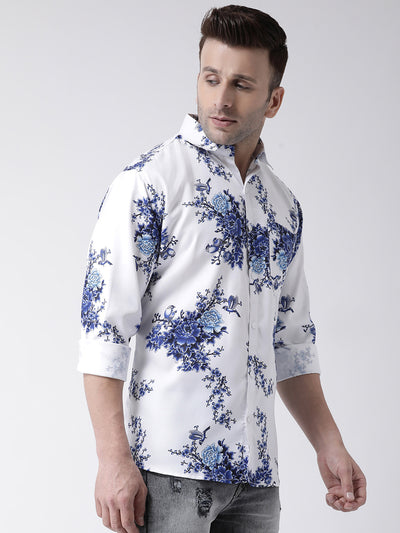 Hangup Men Casual Printed Cotton Blend Shirt