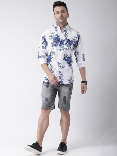 Hangup Men Casual Printed Cotton Blend Shirt