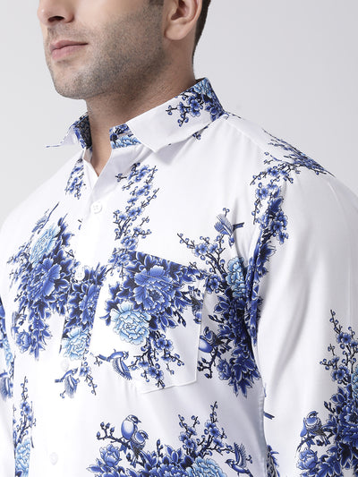 Hangup Men Casual Printed Cotton Blend Shirt