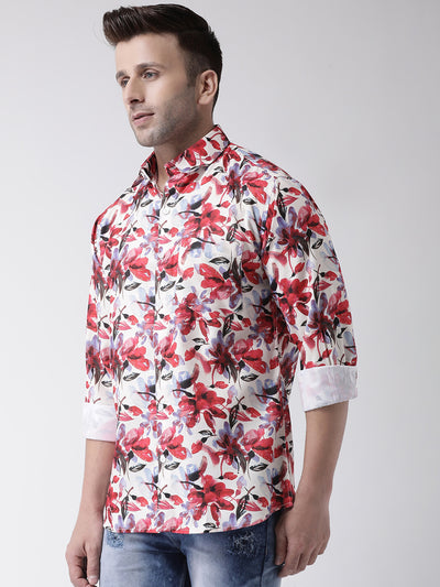 Hangup Men Casual Printed Cotton Blend Shirt