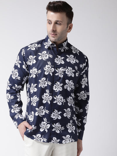 Hangup Men Casual Printed Cotton Blend Shirt