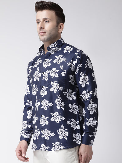 Hangup Men Casual Printed Cotton Blend Shirt