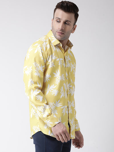 Hangup Men Casual Printed Cotton Blend Shirt