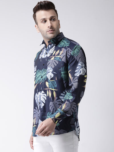 Hangup Men Casual Printed Cotton Blend Shirt