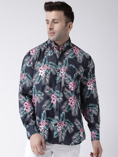 Hangup Men Casual Printed Cotton Blend Shirt